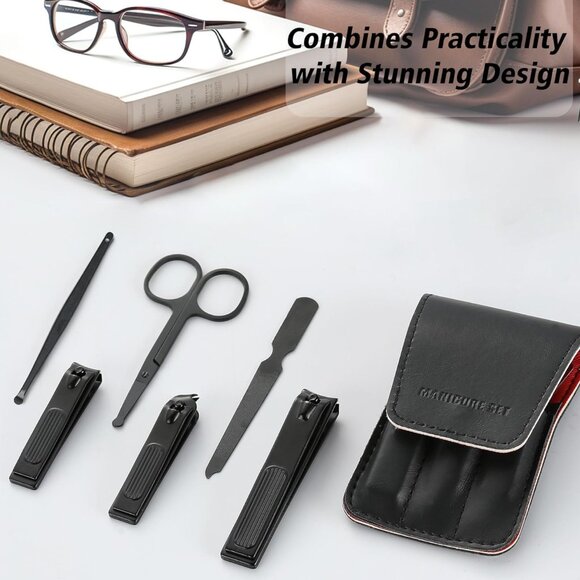 Men's Nail Clipper Manicure Pedicure Set 6 Pcs Set Kit NEW - Picture 4 of 4
